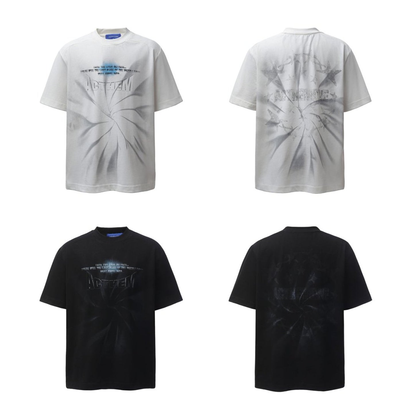 Spiral Letter Short Sleeve T-Shirt WN26779