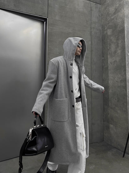 Oversize Hooded Long Coat  WN10751