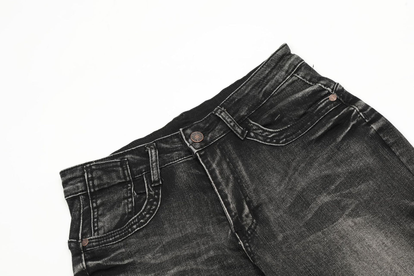 Washed Flare Denim Jeans WN14556