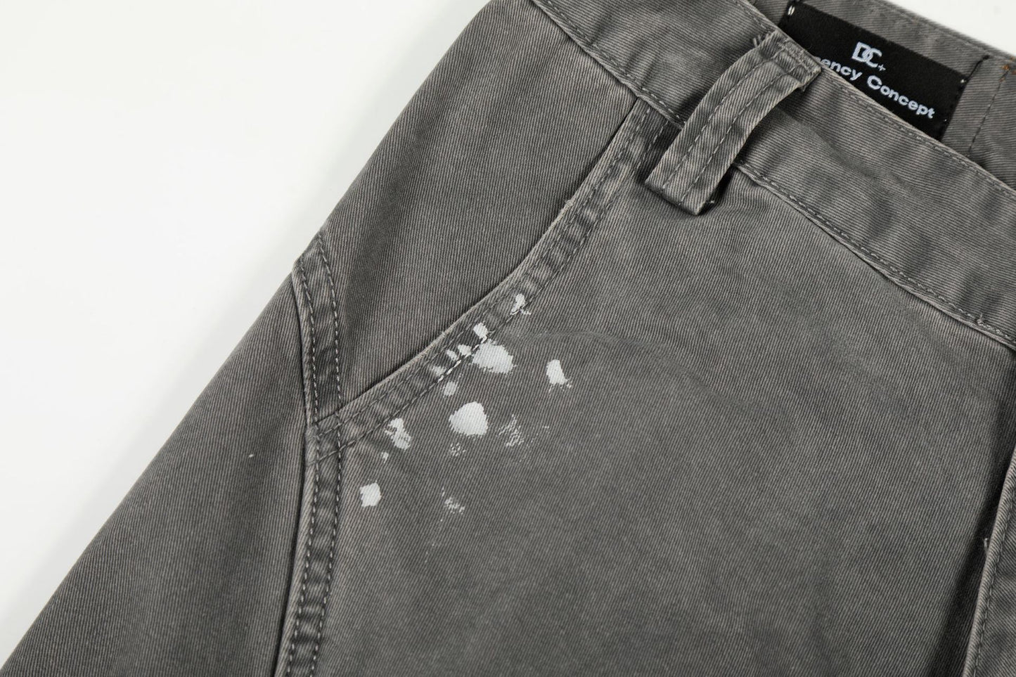 Damage Dirty Wide Leg Curved Cargo Pants WN25866