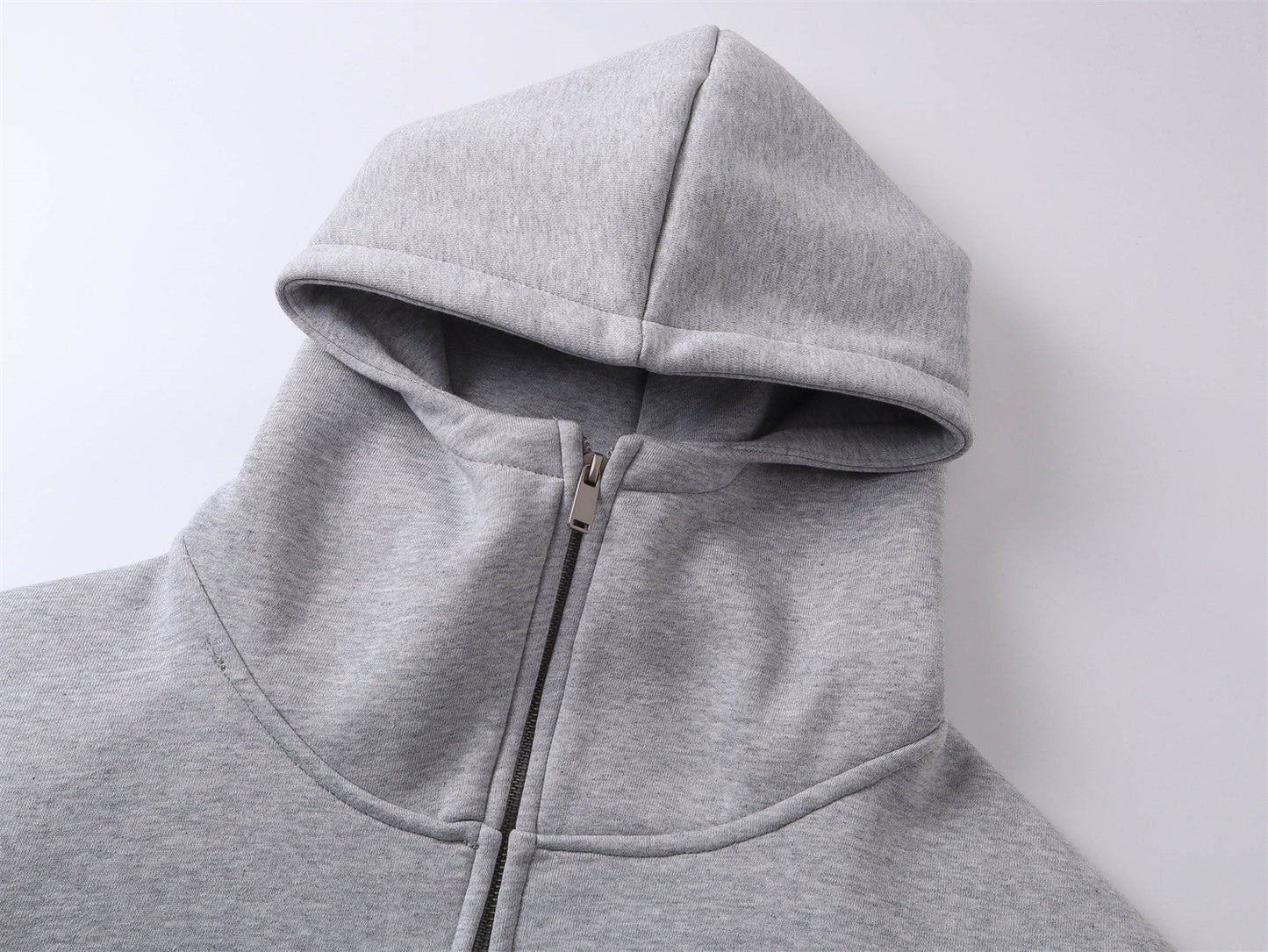 Letter Embroidery Oversize Zipper Hoodie WN11528