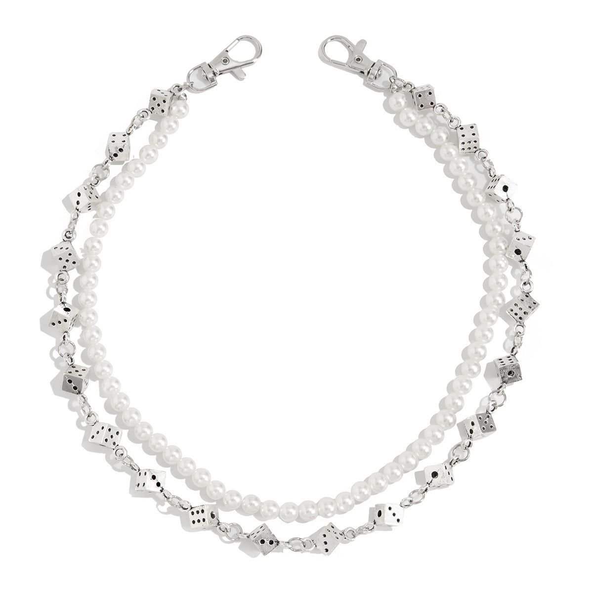 Dice Pearl Beads Pants Chain WN21060
