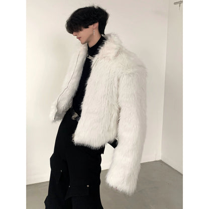 Fake Fur Thick Short Zipper Jacket WN9105