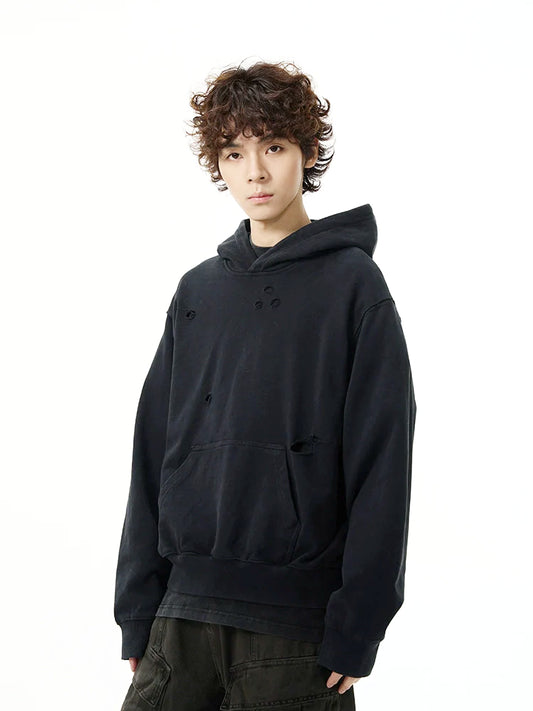 Oversize Damage Pullover Hoodie WN5171