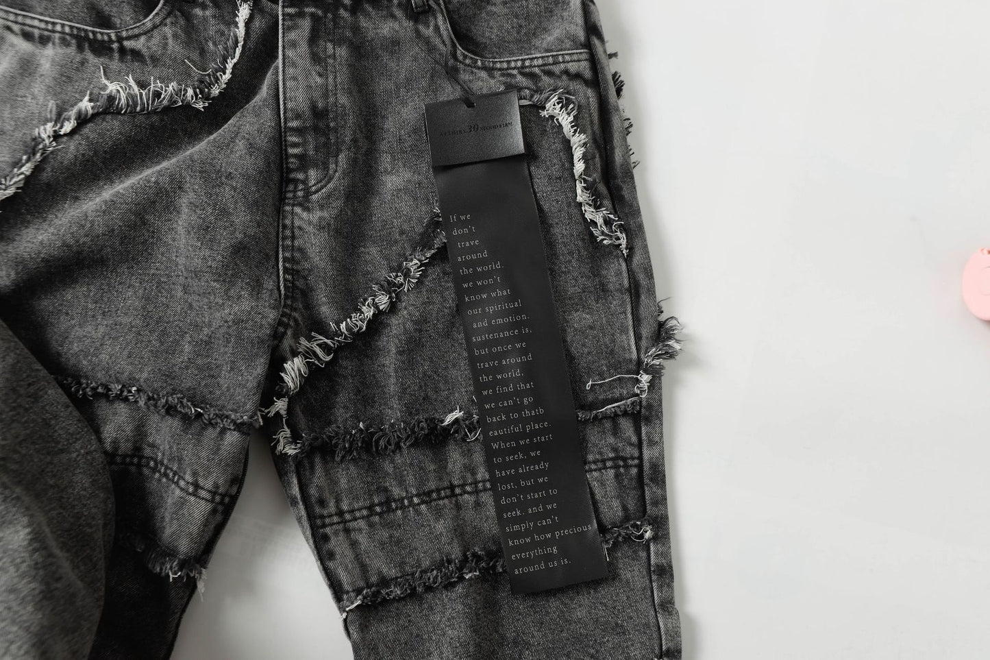 Raw Hem Wash Flare Denim Jeans WN16192