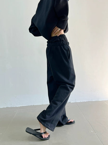 Double Waist Wide-Leg Straight Sweatpants WN7387