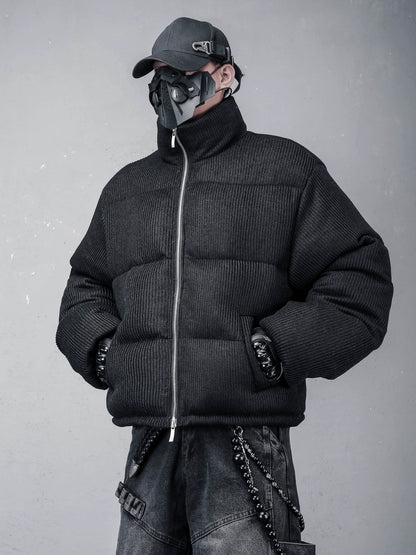 Texture High-Neck Puffer Jacket WN22393