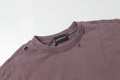 Washed Damage Oversize Short Sleeve T-Shirt WN16187