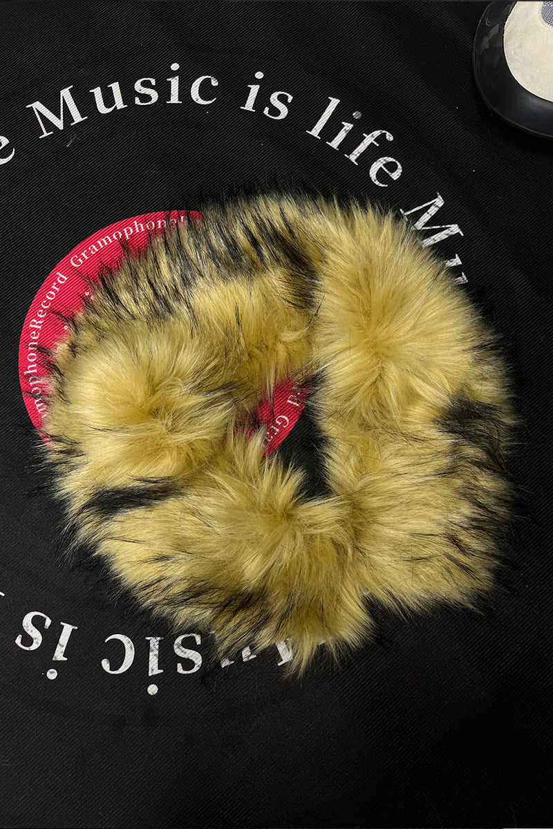 Snap Button Detachable Fake Fur Collar WN26719