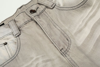 Washed Whiskers Wide Leg Denim Jeans WN25837