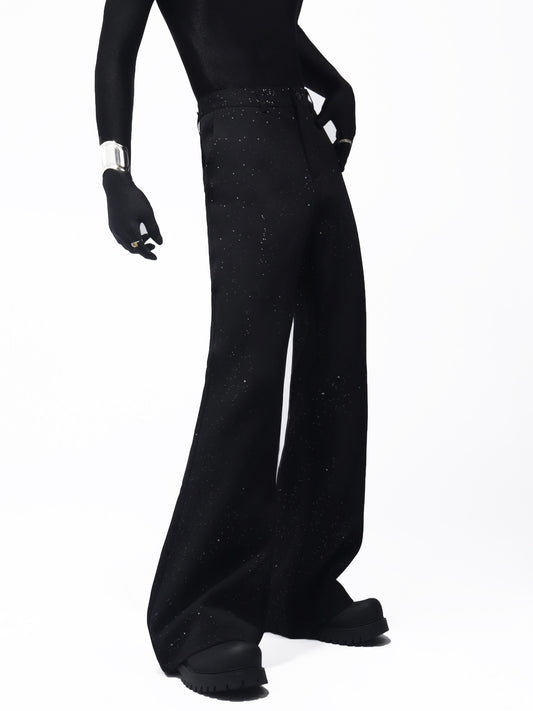 Fringe Studs Tailored Jacket & Flare Trousers Setup WN23700