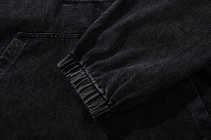 Heavyweight Washed Metal Buckle Hooded Jacket WN23049