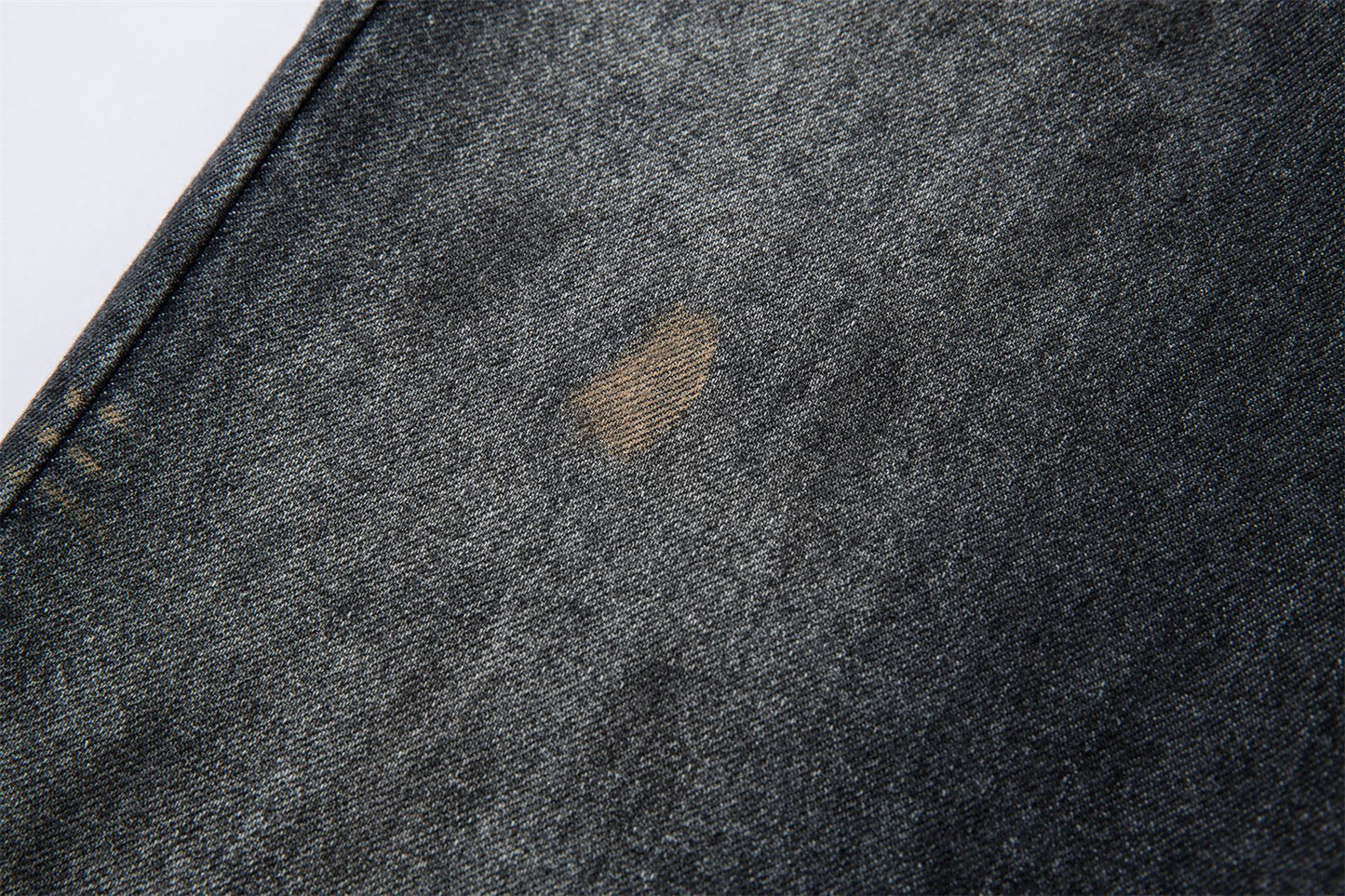 Washed Gradient Wide-Leg Straight Denim Jeans WN16211