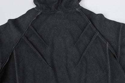 Heavyweight Washed Deconstructed Pullover Hoodie WN23059
