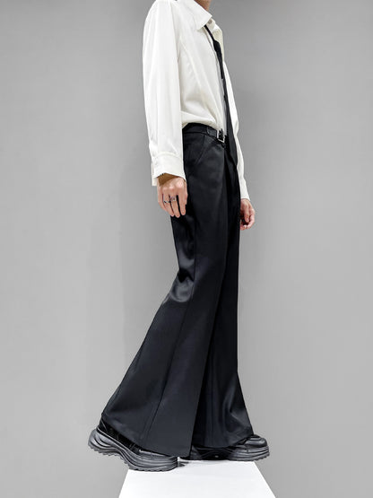 Pleats Flare Straight Trousers WN23903