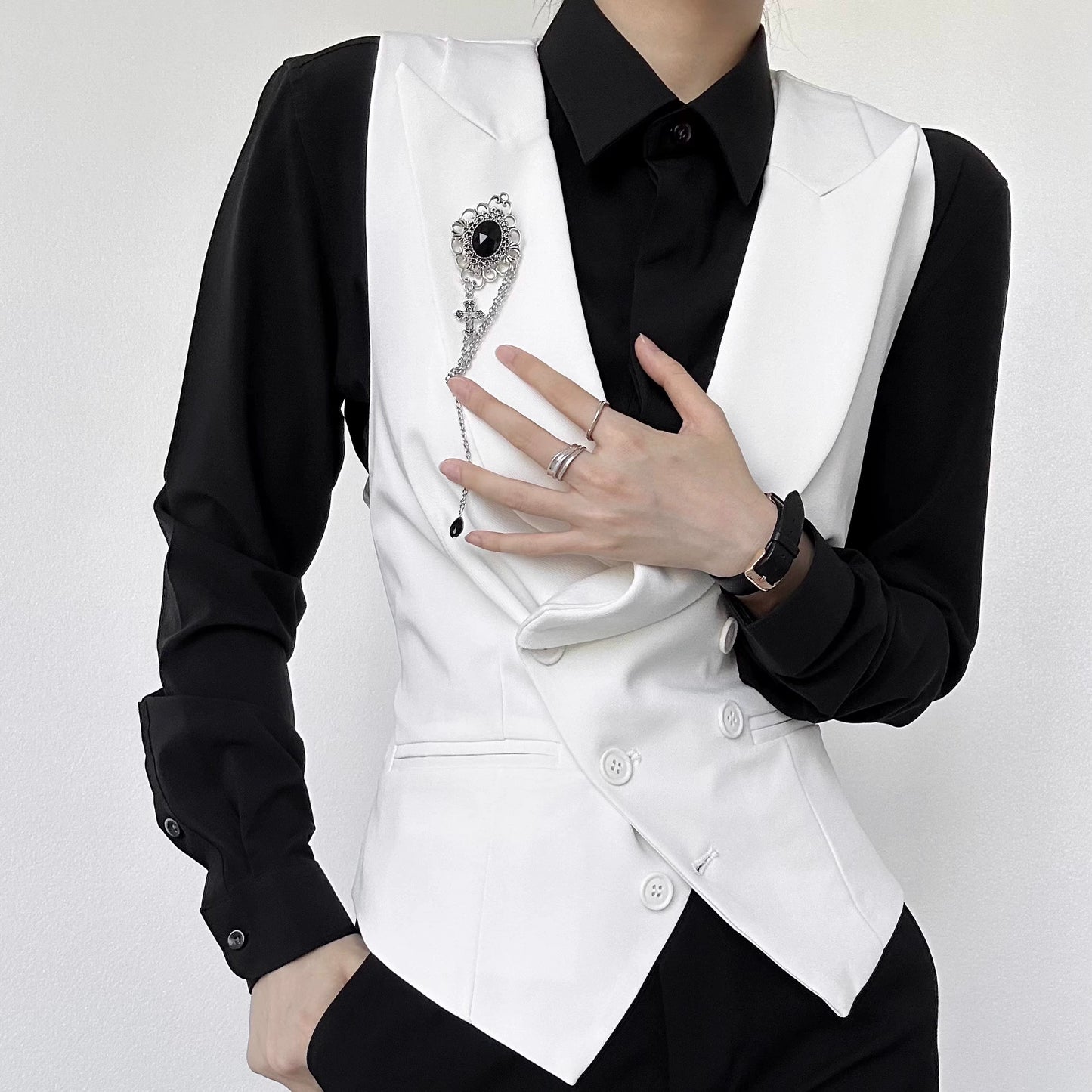 Notched Lapel Vest WN19643