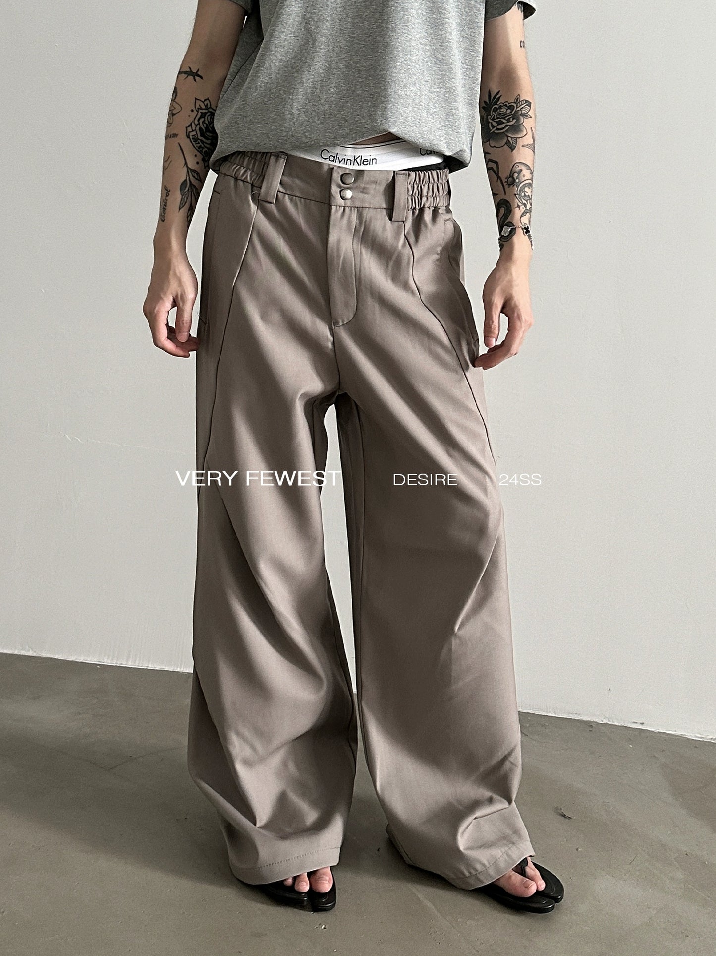 Wide Leg Drape Trousers WN8909