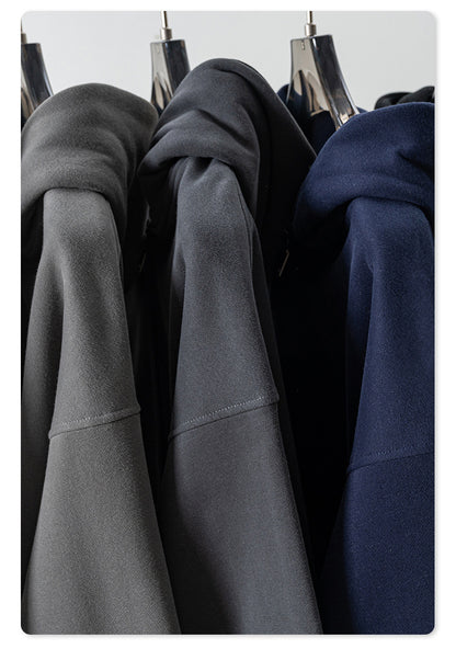 Fleece Lining Oversize Washed Zipper Hoodie WN9943