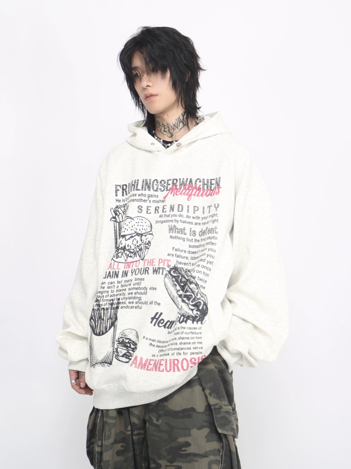 Fun Letter Print Oversize Hoodie WN8383