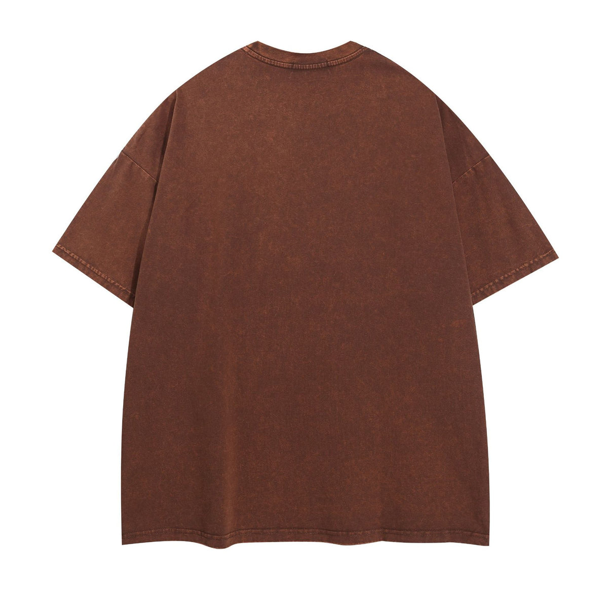Washed Damage Letter Print Short Sleeve T-Shirt WN26919