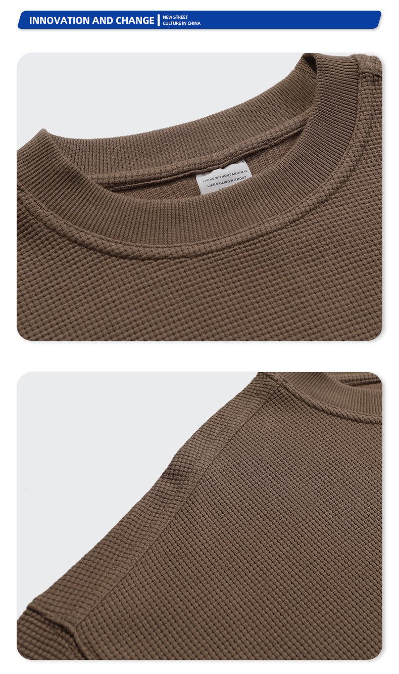 Oversize Waffle Short-sleeve T-shirt & Waffle Short Pants Setup WN6627