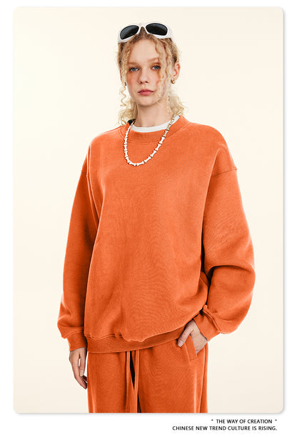 Fleece Lining Oversize Sweatshirt WN9928