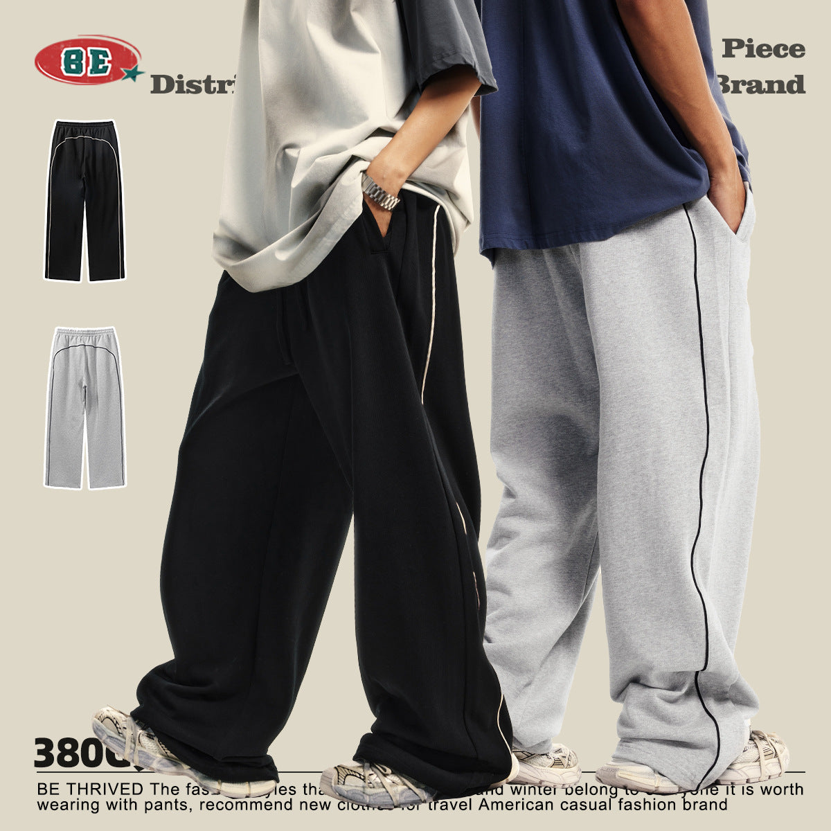 Casual Straight Sporty Pants WN6021