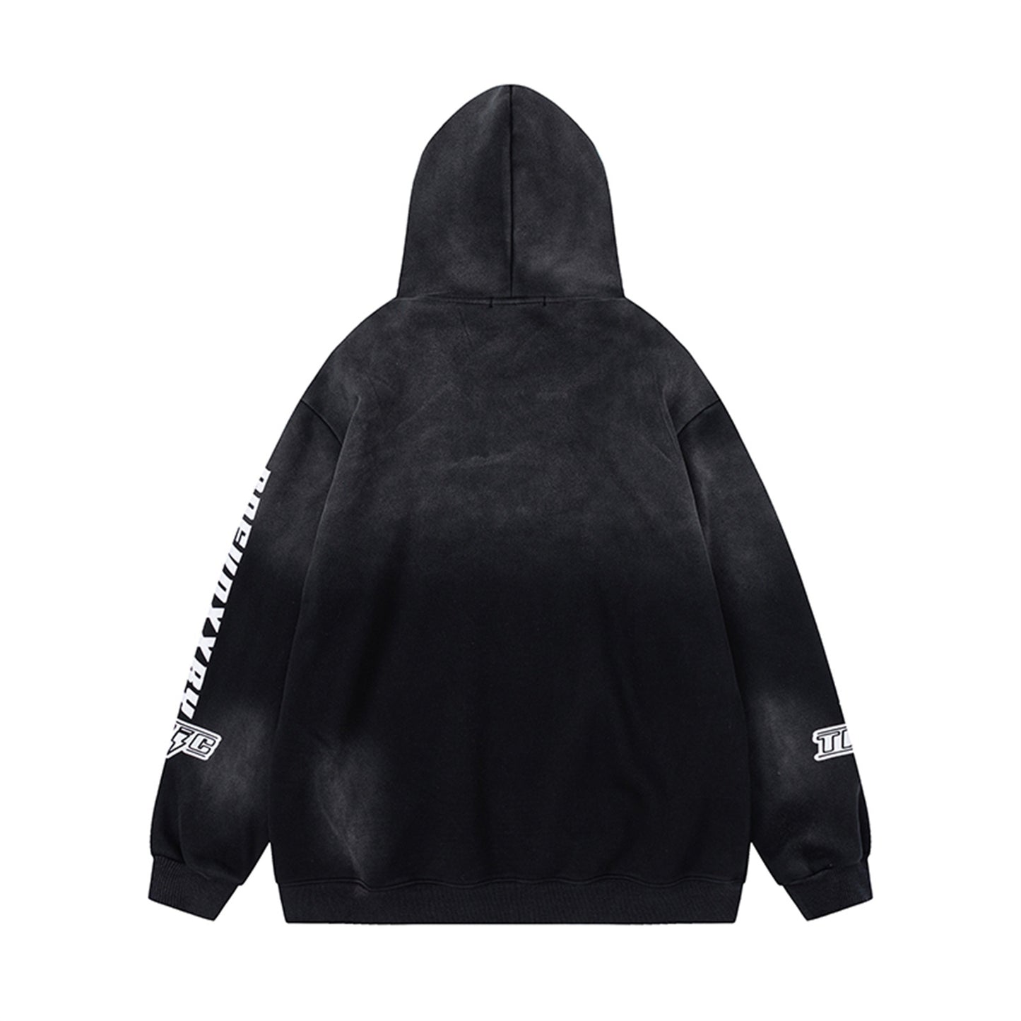 Letter Print Fleece Oversize Pullover Hoodie WN11195
