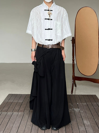 Irregular Patchwork Wide Leg Trousers WN20024