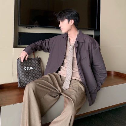 Minimalist Cotton Long Sleeve Shirt WN20478