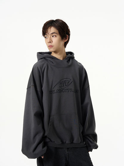 Oversize Embroidery Hoodie WN7925