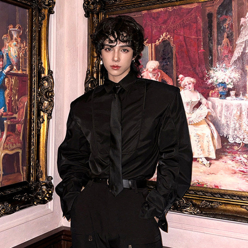 Oversize Tie Long Sleeve Shirt WN25063