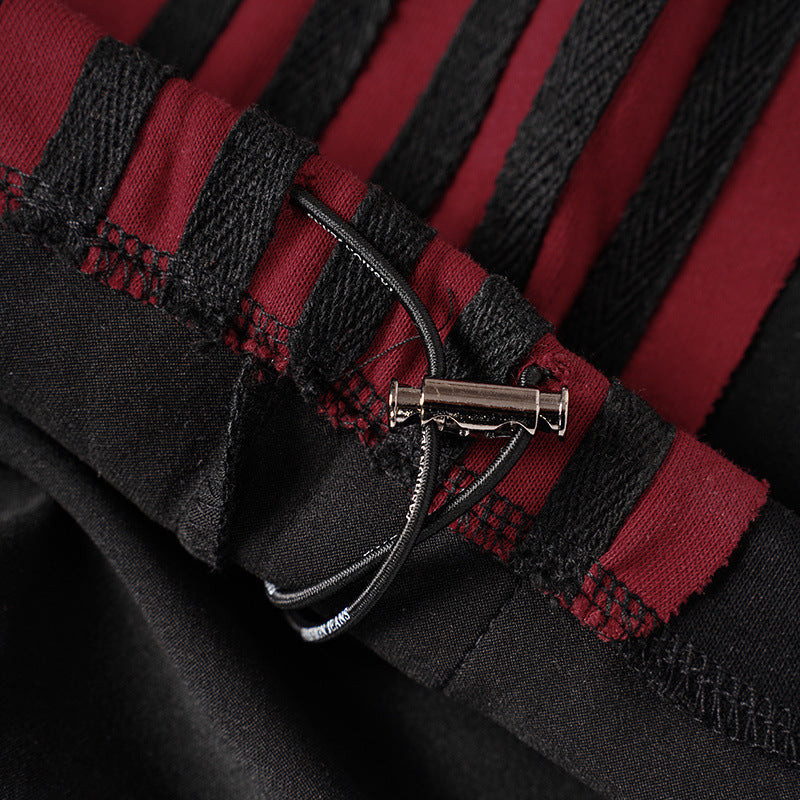 Stripe Embroidery Wide Leg Sweatpants WN28065
