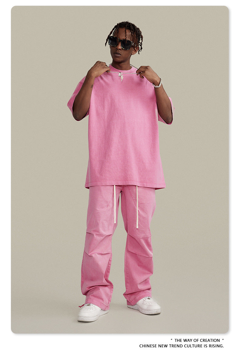 Washed Oversize Short-sleeve T-shirt WN6457