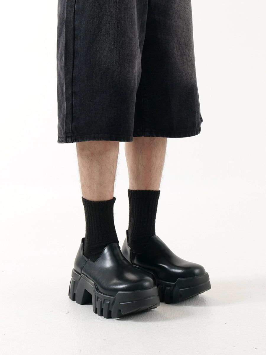 Bulldozer Chunky Sole Tank Leather Derby Loafers WN20783