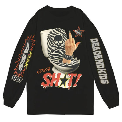 Graphic Letter Print Long Sleeve T-Shirt WN22250