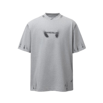 Paint Letter Short Sleeve T-Shirt WN26752