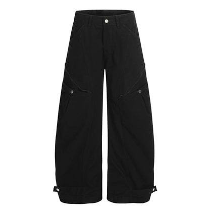Curved Panel Wide Leg Pants WN26004