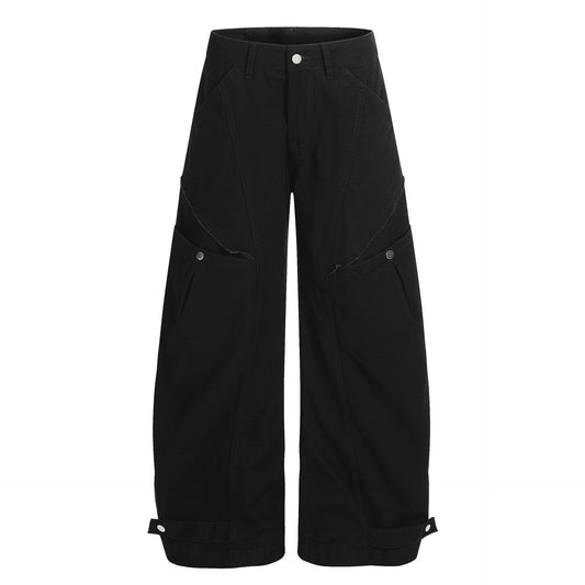 Curved Panel Wide Leg Pants WN26004