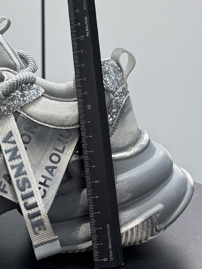 Glitter Strap Metallic Air Sole Sneakers WN24708