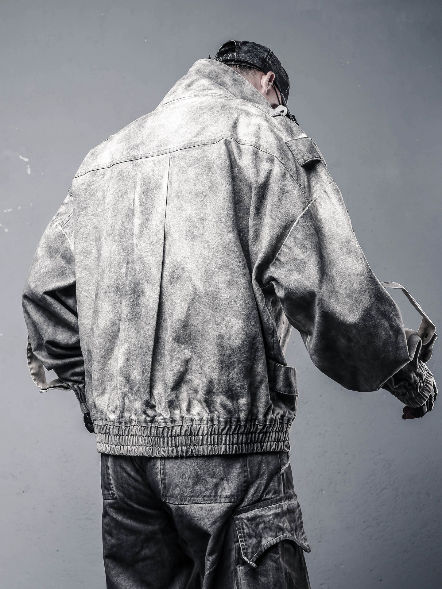 Damage Mix Wash Stand Neck Jacket WN22411