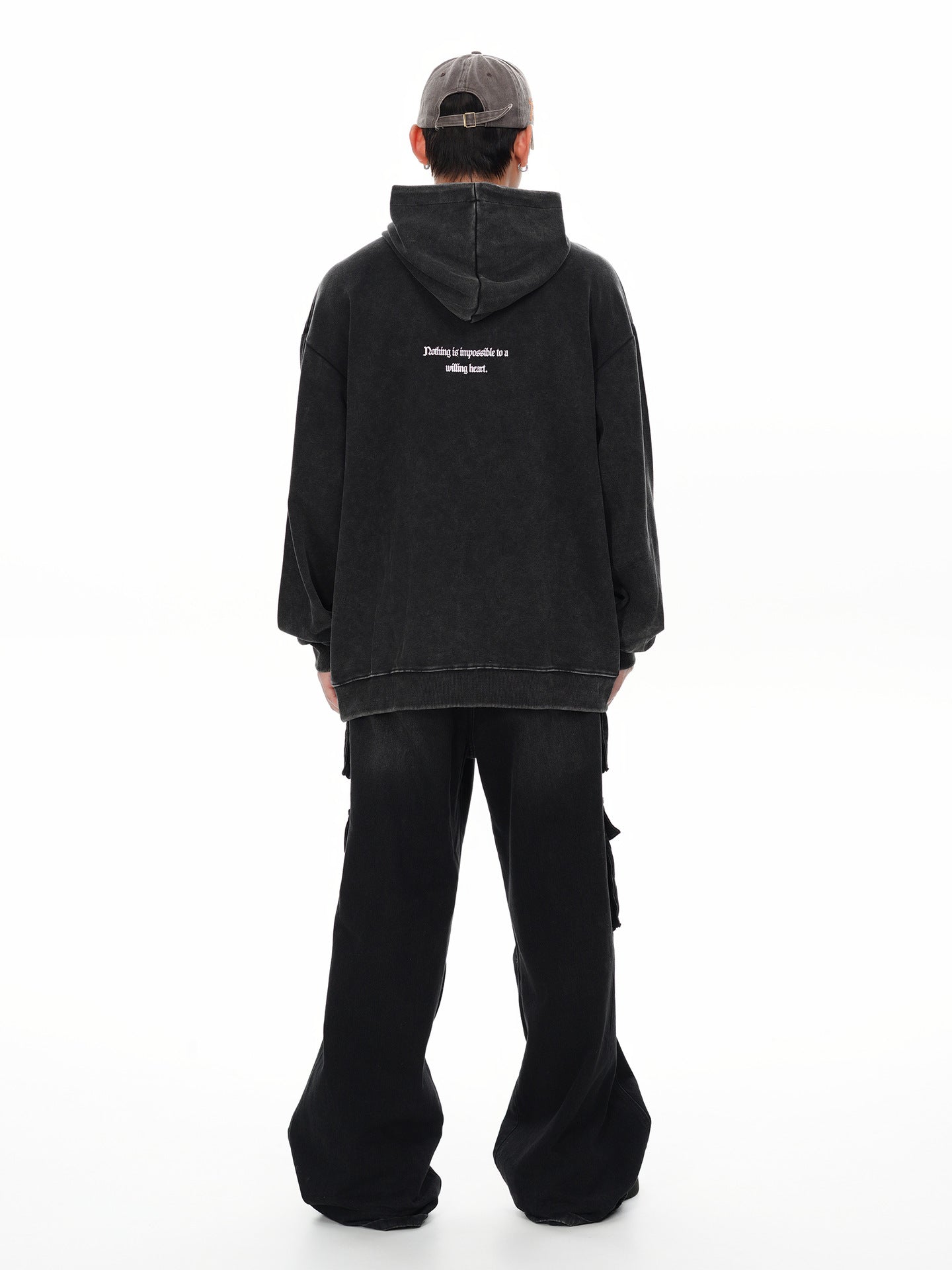 Letter Print Pullover Hoodie WN11208