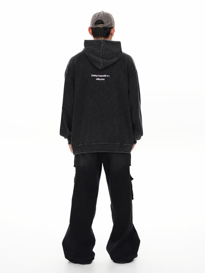 Letter Print Pullover Hoodie WN11208