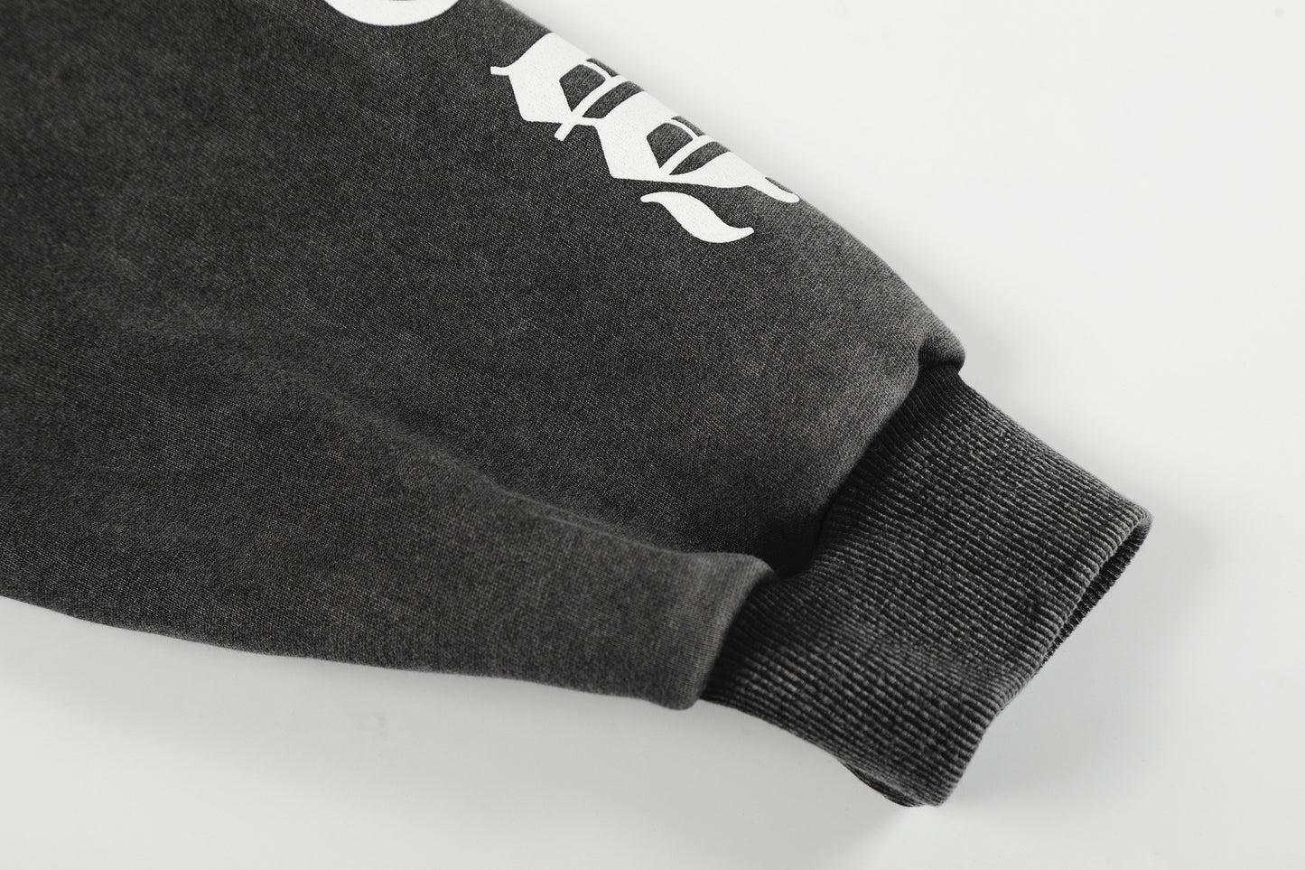 Washed Patch Logo Print Zipper Hoodie WN25763