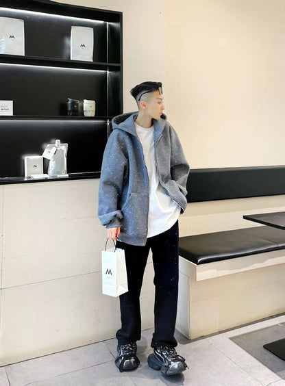 Sequin Galaxy Heavyweight Oversize Zipper Hoodie WN20689