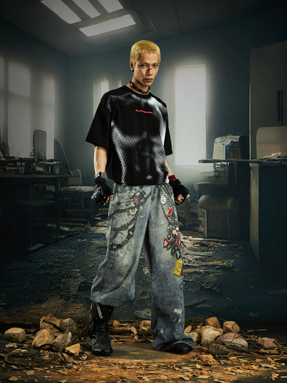 Heavyweight Print Pure Cotton Short Sleeve T-Shirt WN20551