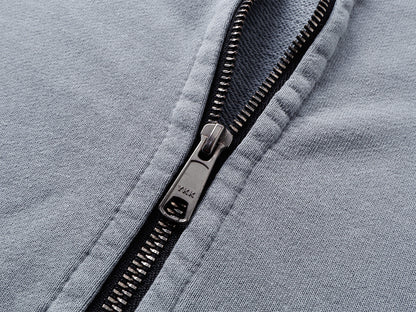 Heavyweight Wash Damage Zipper Hoodie WN25592