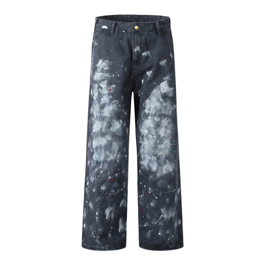 Paint-Splatter Straight Pants WN12829