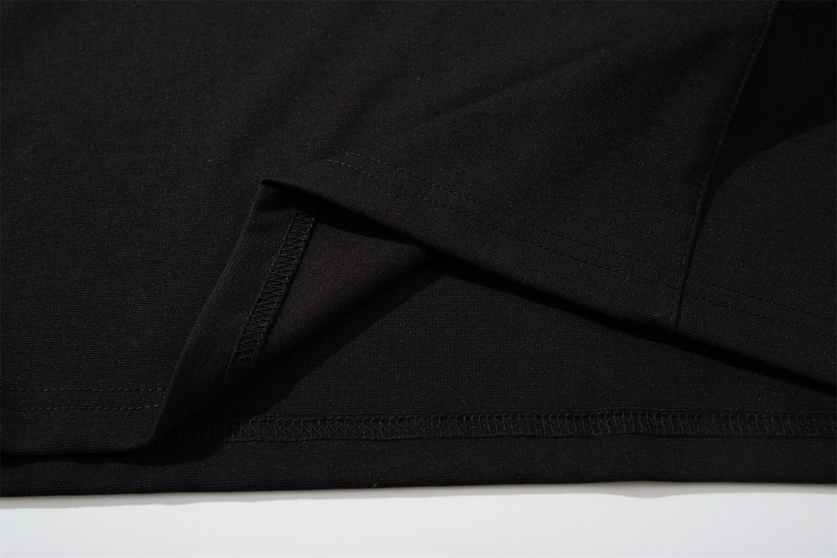 Zipper Design Heavyweight Short Sleeve T-Shirt WN26854