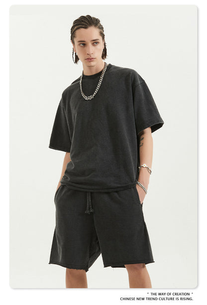 Water Washed Heavyweight Oversize Short Sleeve T-Shirt WN6077